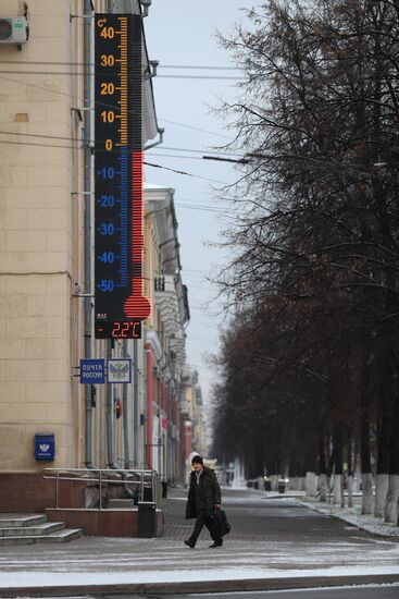 Первый снег в Кемерове