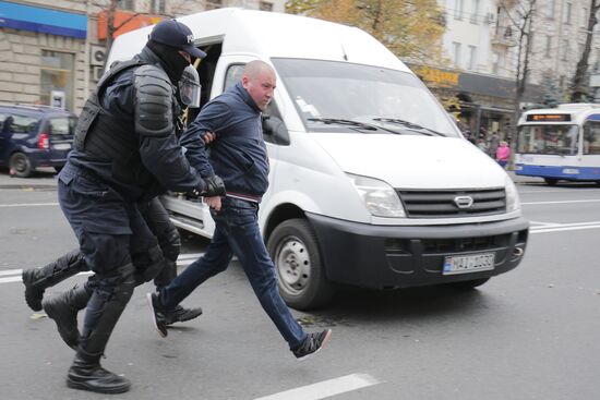 Акция протеста оппозиции в Молдове