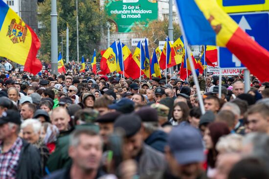 Акция протеста оппозиции в Молдове