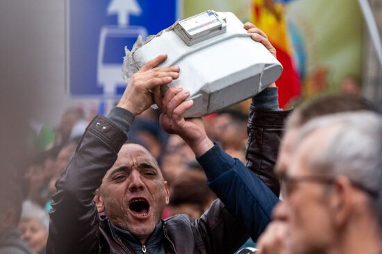 Акция протеста оппозиции в Молдове