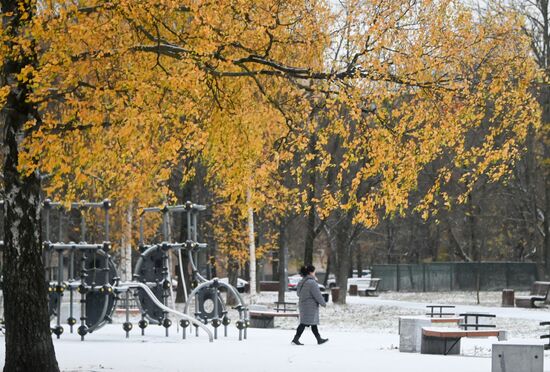 Снег в Москве