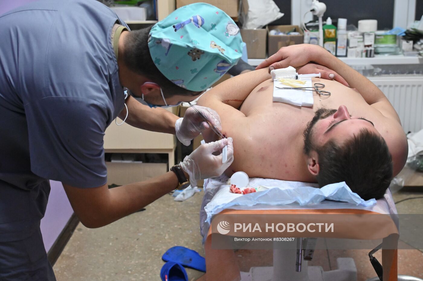 Работа медицинского отряда специального назначения МО РФ в Харьковской области
