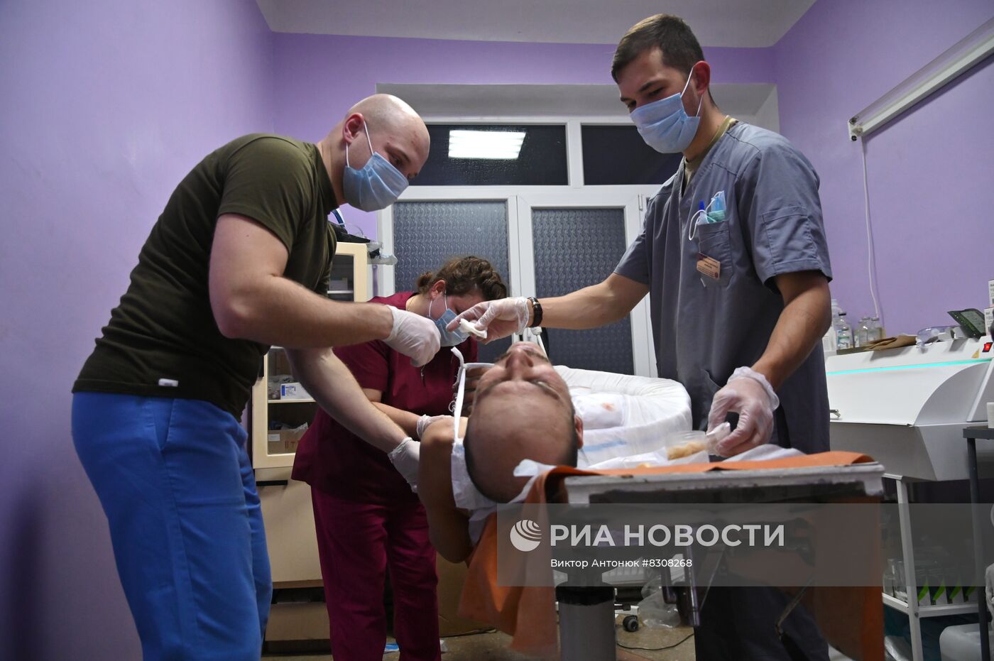 Работа медицинского отряда специального назначения МО РФ в Харьковской области