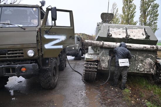 Военнослужащие МО РФ выполняют боевые задачи в Харьковской области