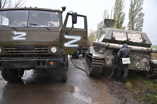 Военнослужащие МО РФ выполняют боевые задачи в Харьковской области