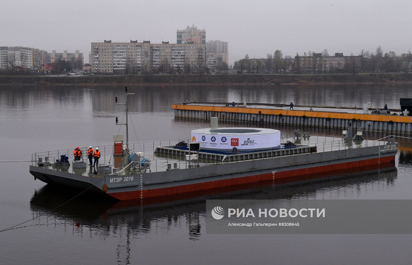 Отправка катушки термоядерного реактора ИТЭР со Средне-Невского судостроительного завода