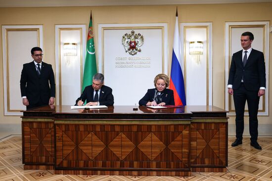 Визит главы верхней палаты парламента Туркмении Г. Бердымухамедова в Москву