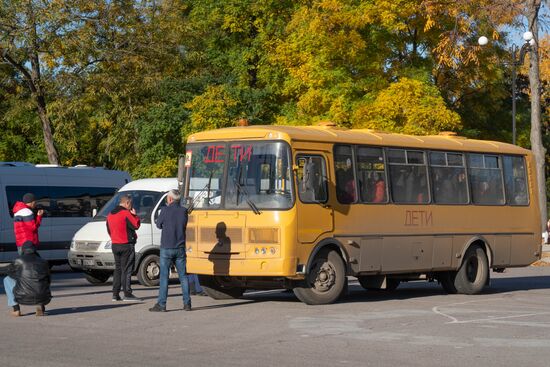 Эвакуация жителей Новой Каховки