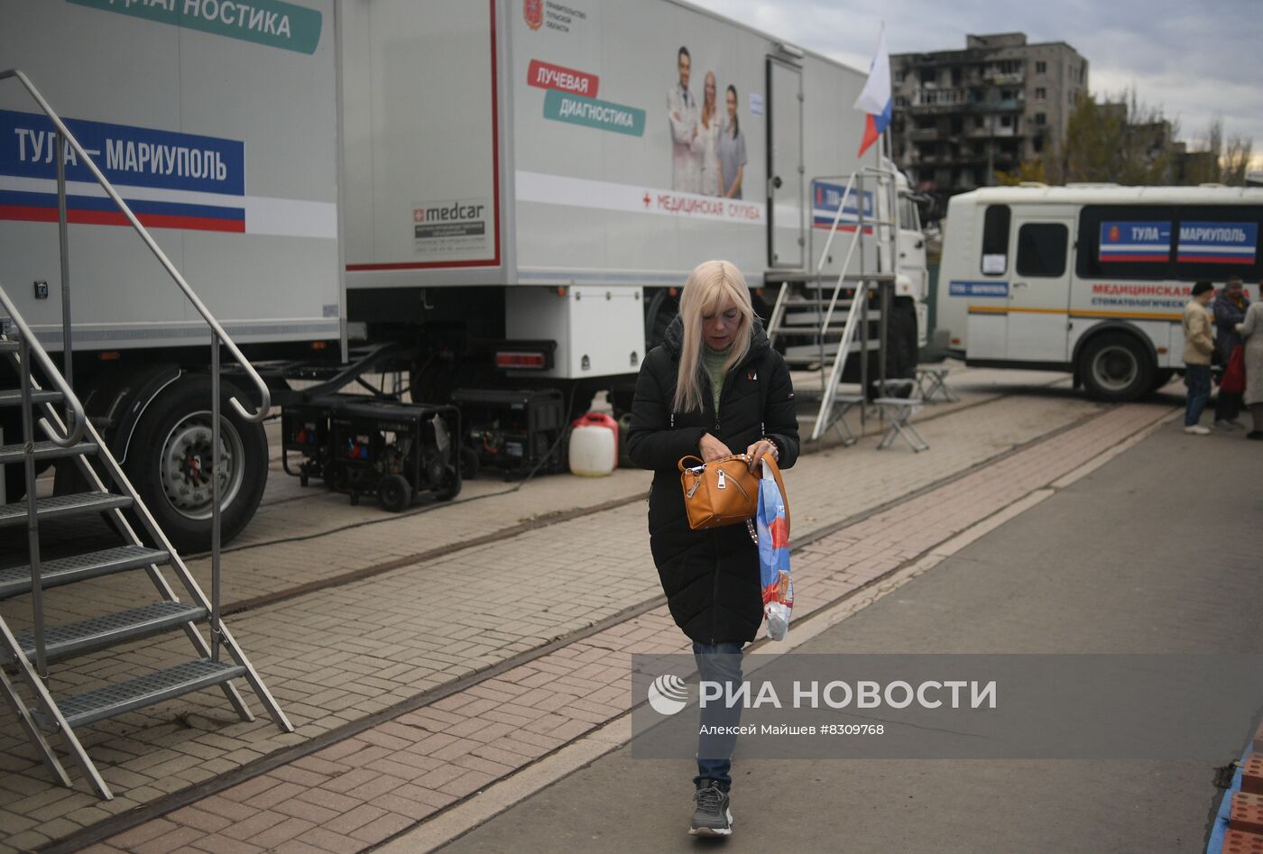 Передвижная поликлиника в Мариуполе