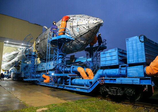 Запуск РН "Союз-2" с военным спутником с космодрома Плесецк