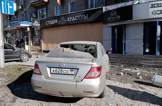 Последствия обстрела Донецка