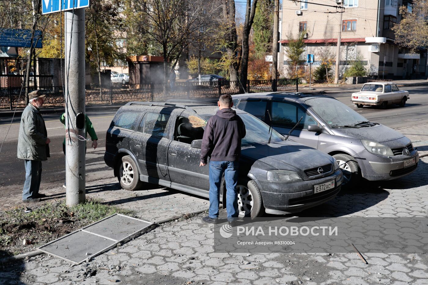 Последствия обстрела Донецка