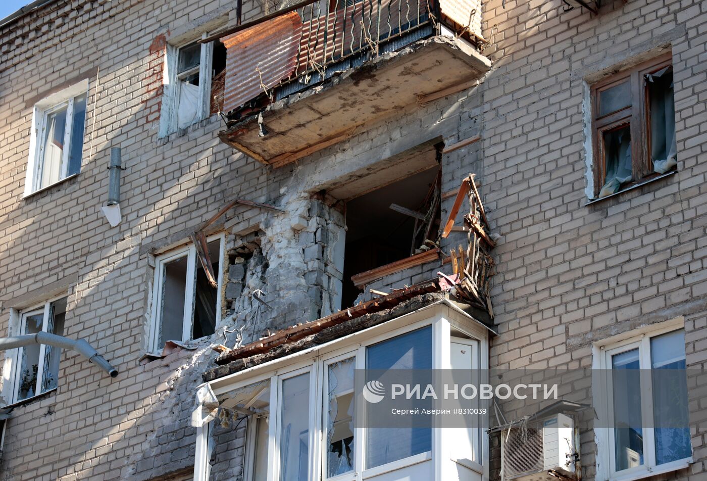 Последствия обстрела Донецка