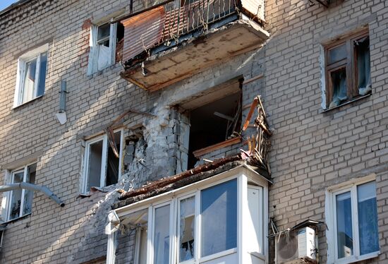 Последствия обстрела Донецка