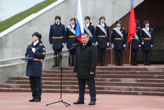 Открытие мемориала Воину-освободителю в Кузбассе