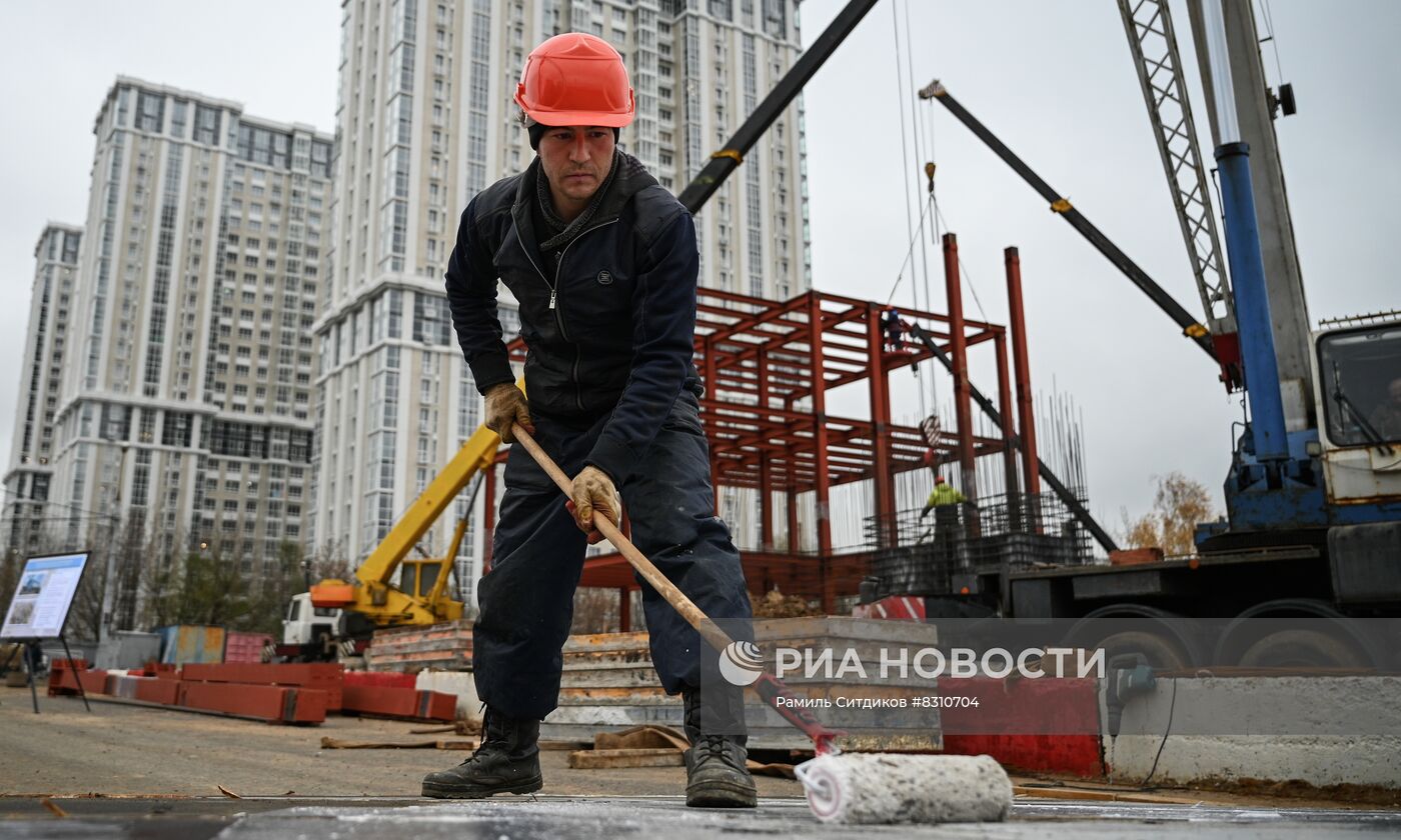 Строительство автовокзала "Красногвардейский" в Москве