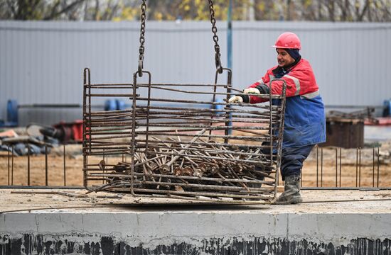 Строительство автовокзала "Красногвардейский" в Москве 