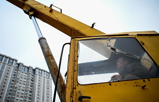 Строительство автовокзала "Красногвардейский" в Москве 
