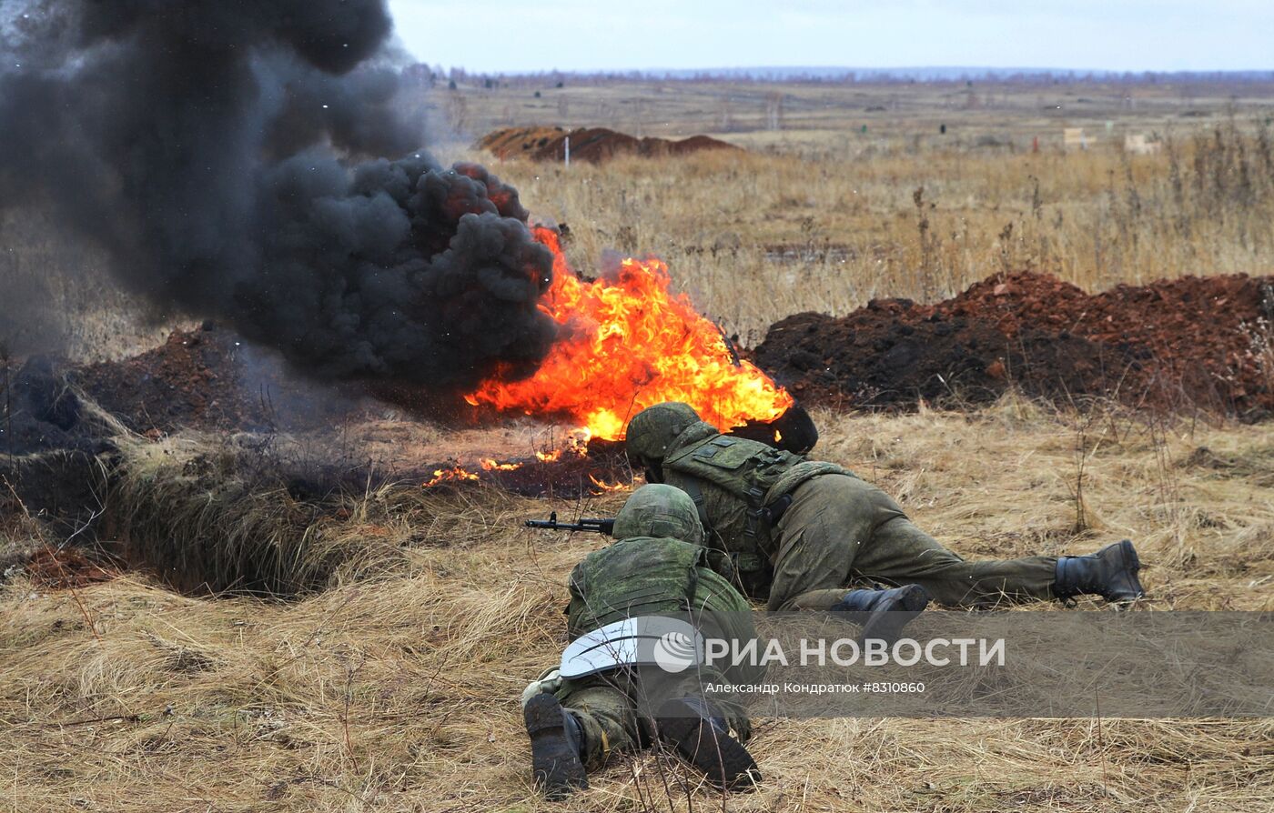 Боевая подготовка мобилизованных в Челябинской области
