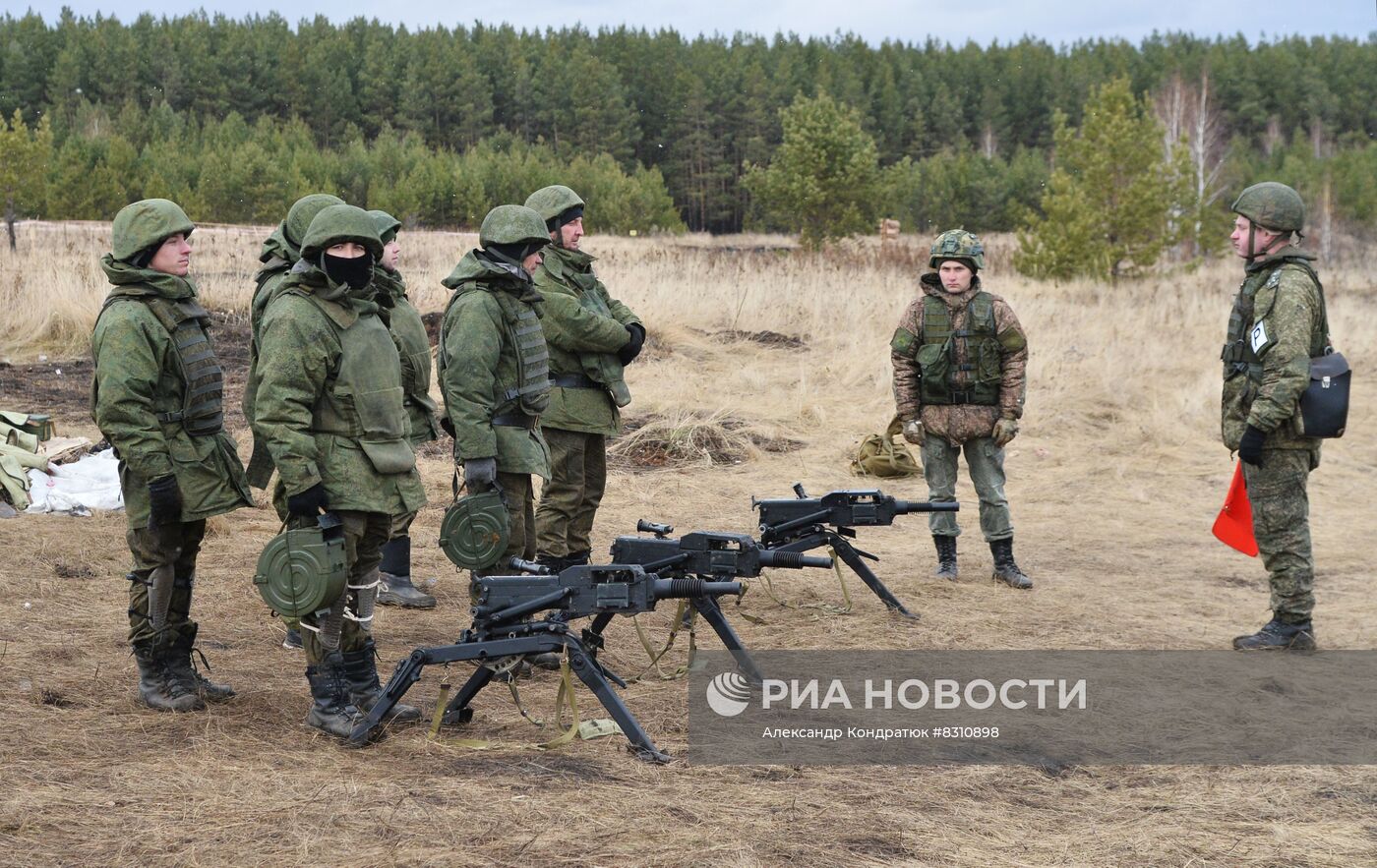 Боевая подготовка мобилизованных в Челябинской области