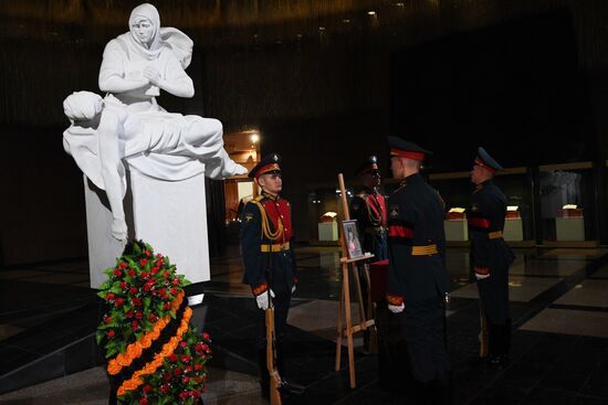 Церемония передачи родственникам останков погибших участников ВОВ
