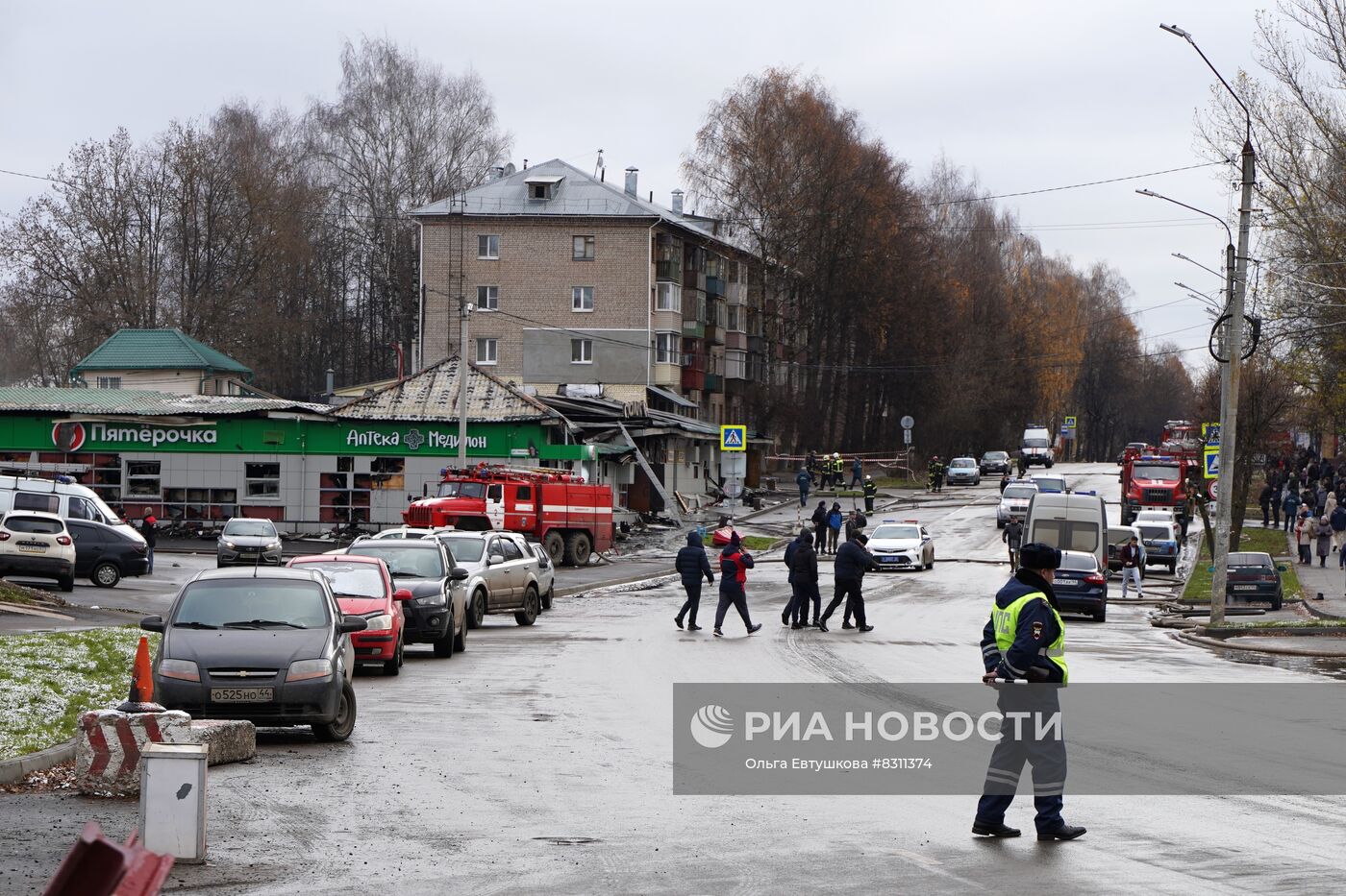 Последствия пожара в ночном клубе в Костроме