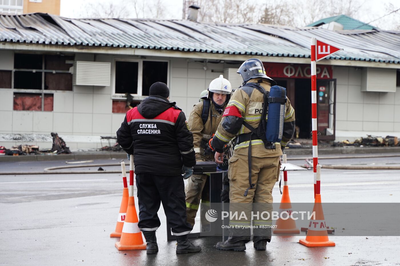 Последствия пожара в ночном клубе в Костроме