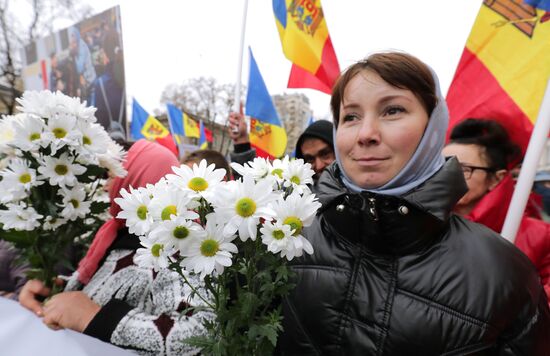 Акция протеста оппозиции в Кишиневе