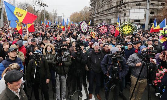 Акция протеста оппозиции в Кишиневе