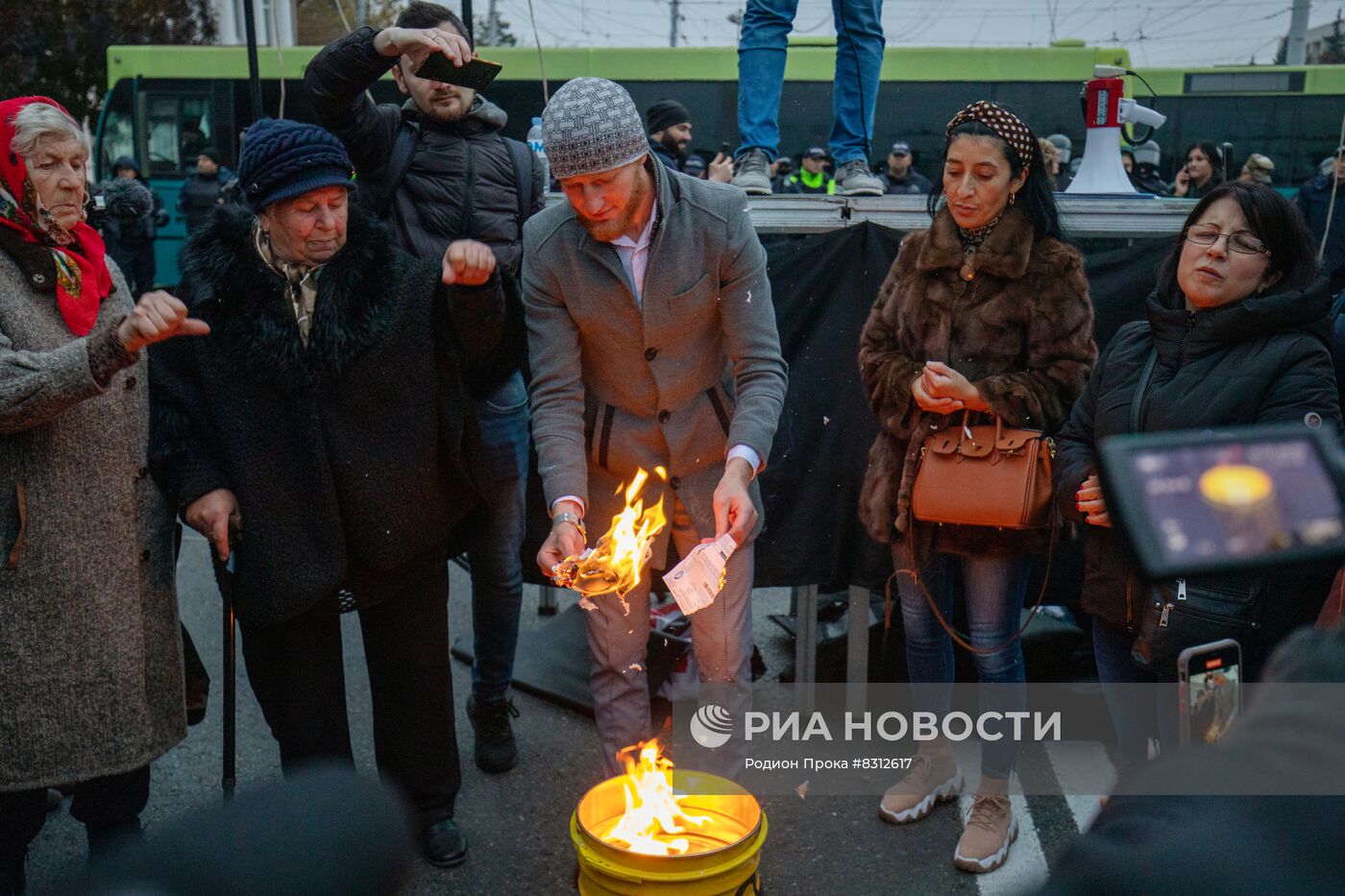 Акция протеста оппозиции в Кишиневе