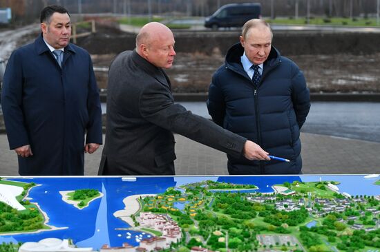 Рабочая поездка президента РФ В. Путина в Тверскую область