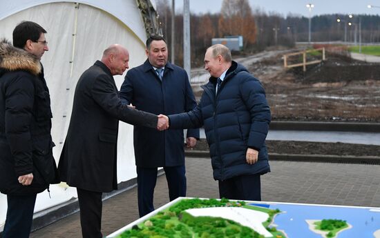 Рабочая поездка президента РФ В. Путина в Тверскую область