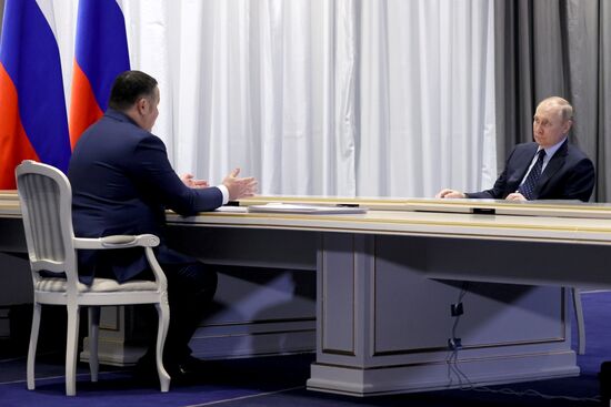 Рабочая поездка президента РФ В. Путина в Тверскую область