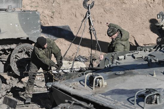 Работа ремонтных подразделений ЮВО на Запорожском направлении