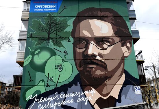 Муралы проекта "Галерея сибирской славы - мы красноярцы"