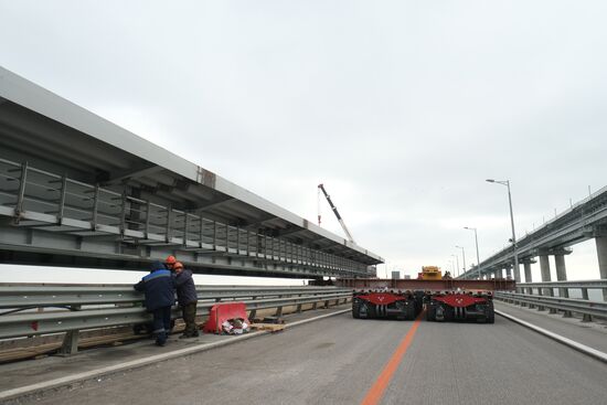 Завершен первый этап восстановительных работ на Крымском мосту