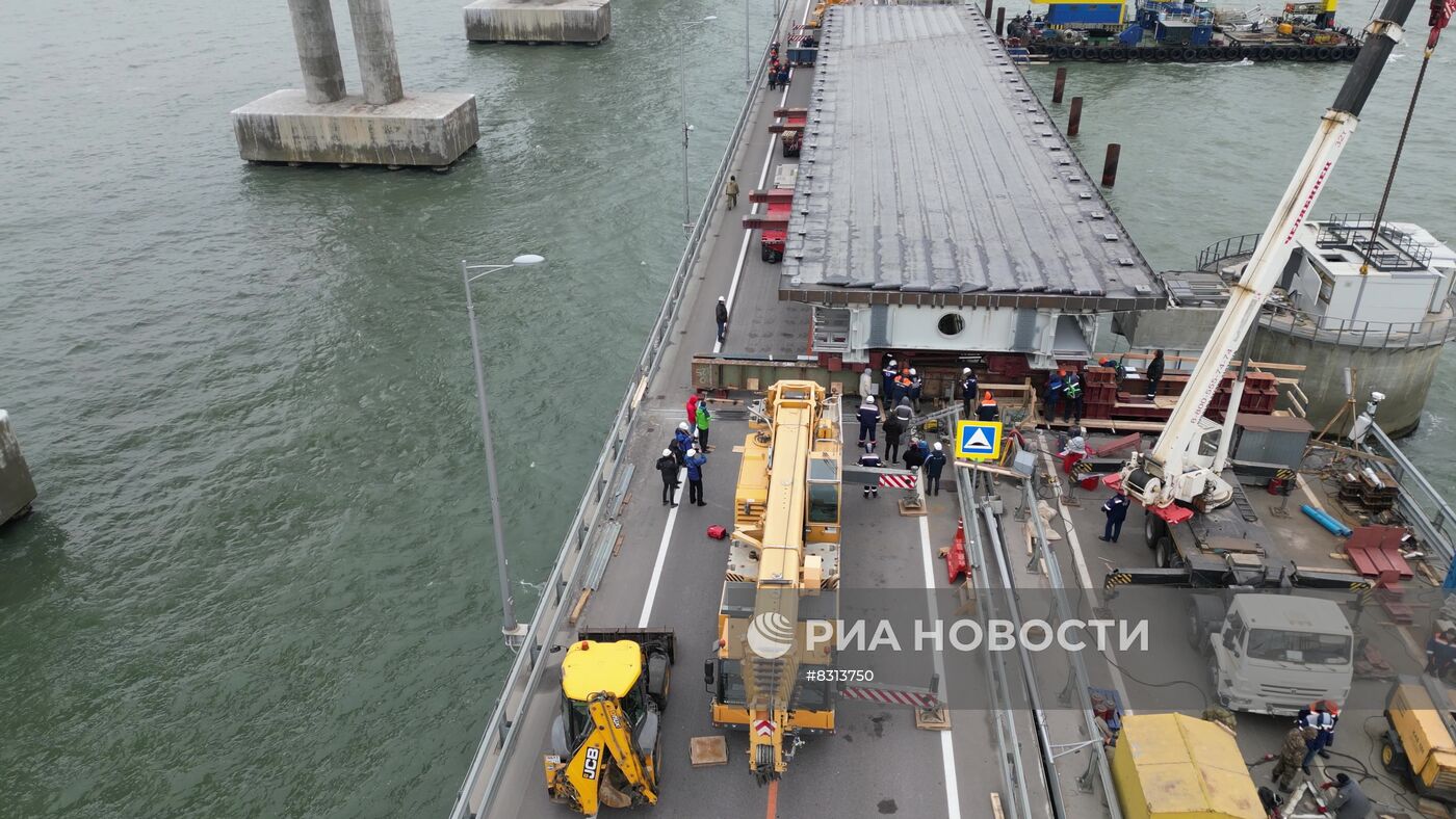 Завершен первый этап восстановительных работ на Крымском мосту