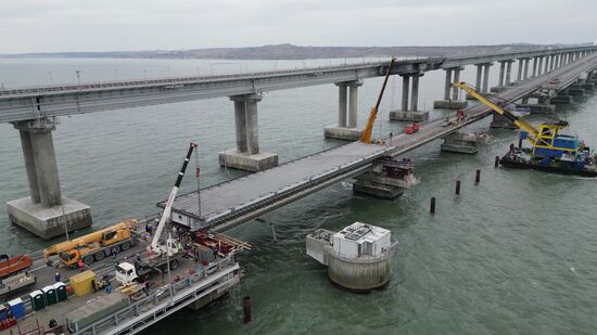 Завершен первый этап восстановительных работ на Крымском мосту