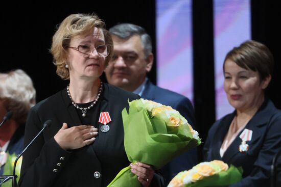 Президент РФ В. Путин принял участие в мероприятии по случаю 75-летия ФМБА