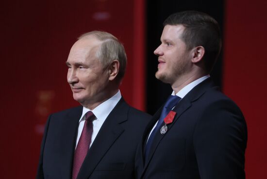 Президент РФ В. Путин принял участие в мероприятии по случаю 75-летия ФМБА