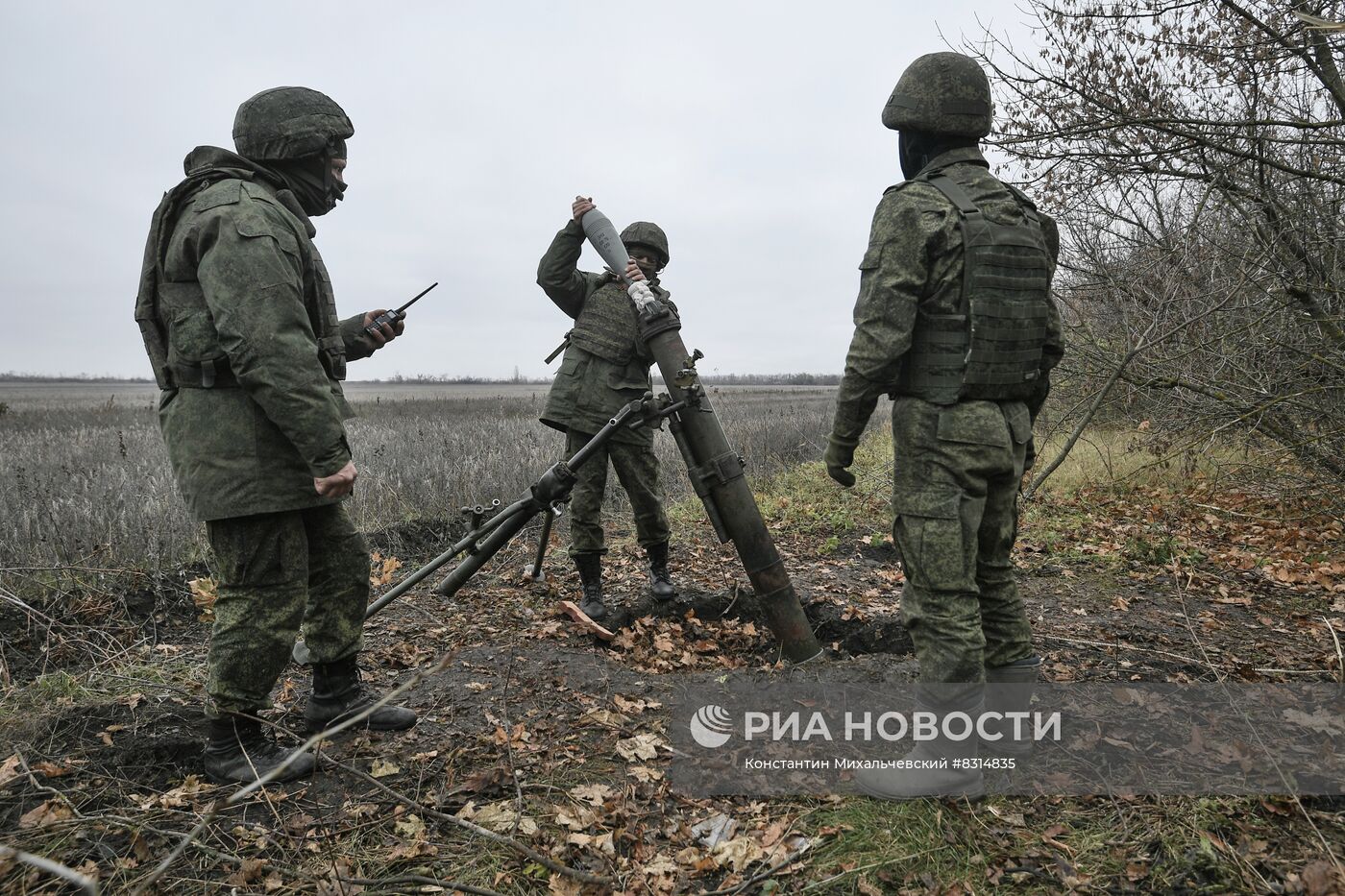 Работа миномётного расчёта ЮВО на Запорожском направлении