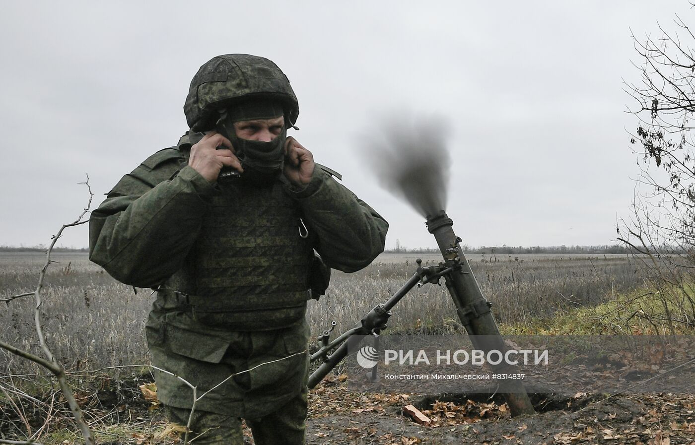 Работа миномётного расчёта ЮВО на Запорожском направлении