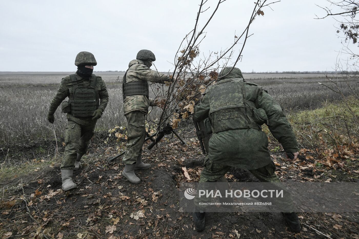 Работа миномётного расчёта ЮВО на Запорожском направлении