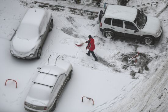 Снег в Новосибирске