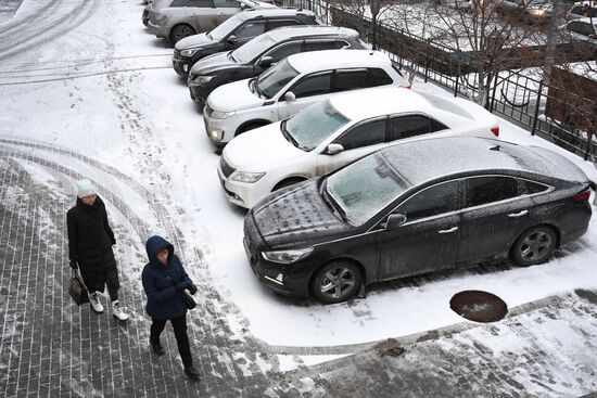 Снег в Новосибирске