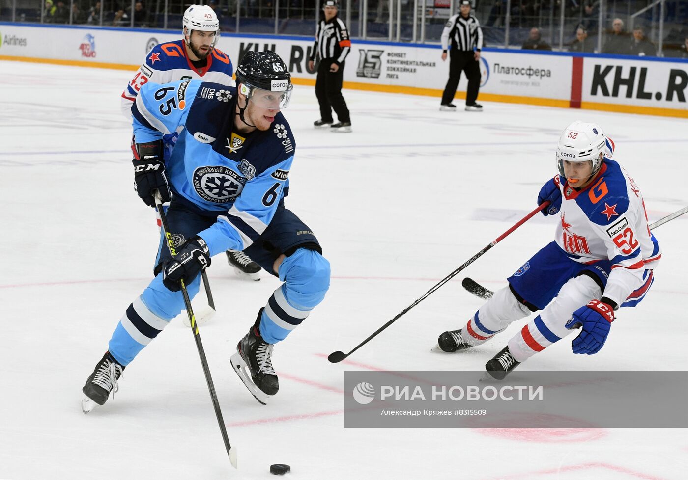 Хоккей. КХЛ. Матч "Сибирь" - СКА
