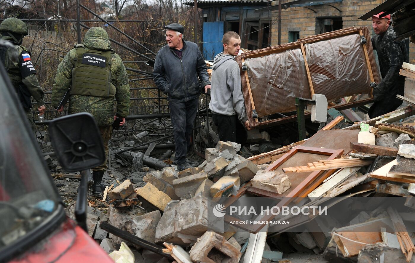 Последствия обстрелов Донецка