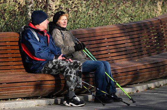 Теплая погода в Москве