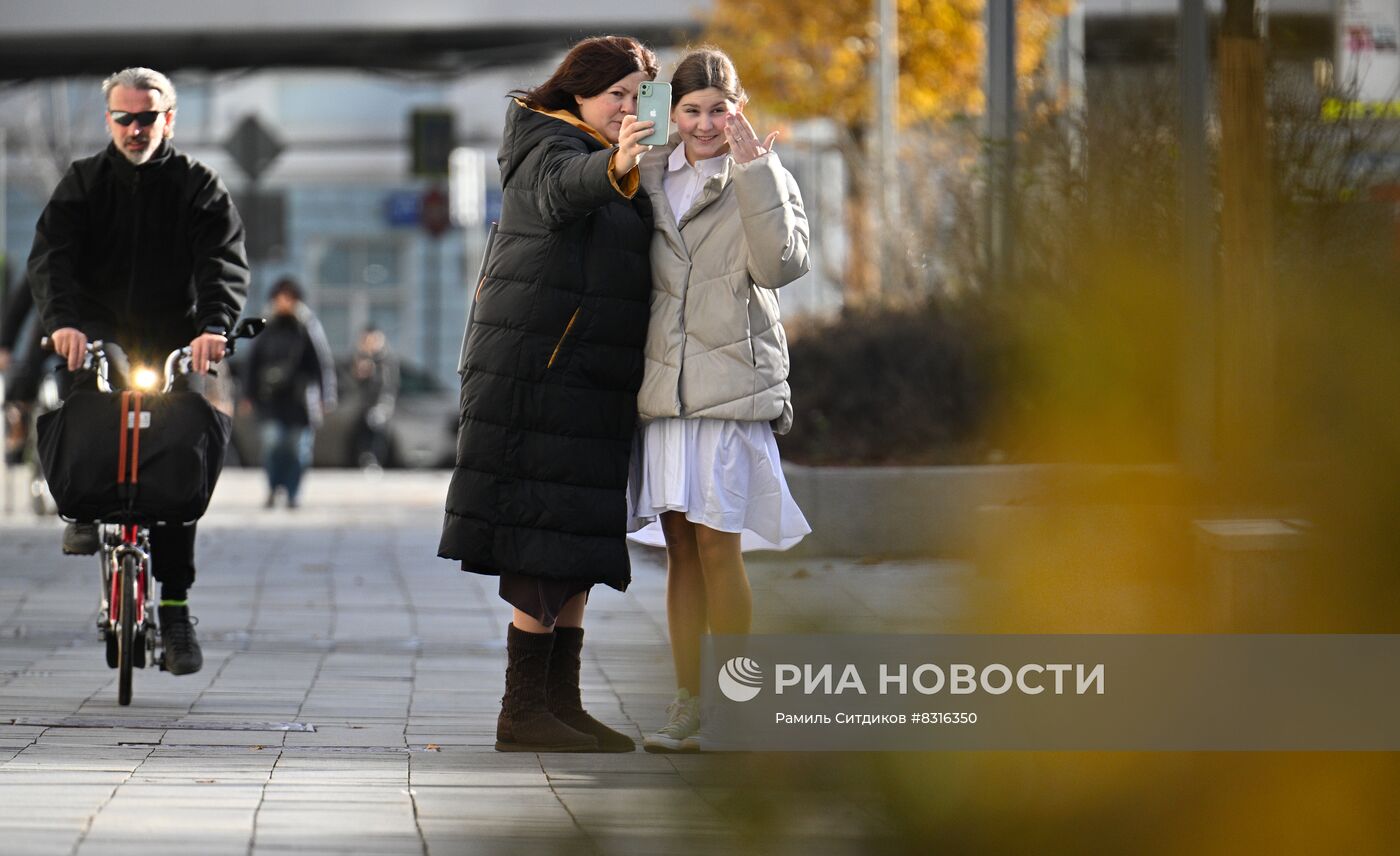 Теплая погода в Москве