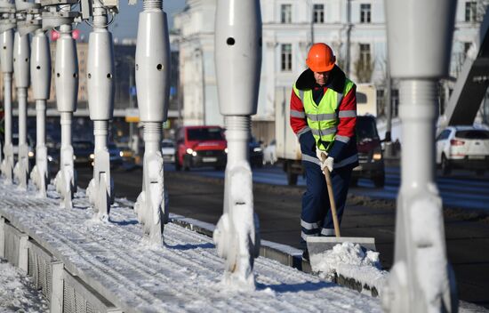 Первый снег в Москве